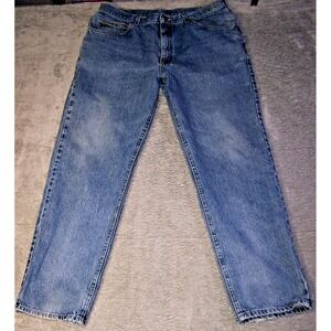 Lee Jeans Men's 36X30 Blue Vintage 1990's High Rise Cotton Medium Wash